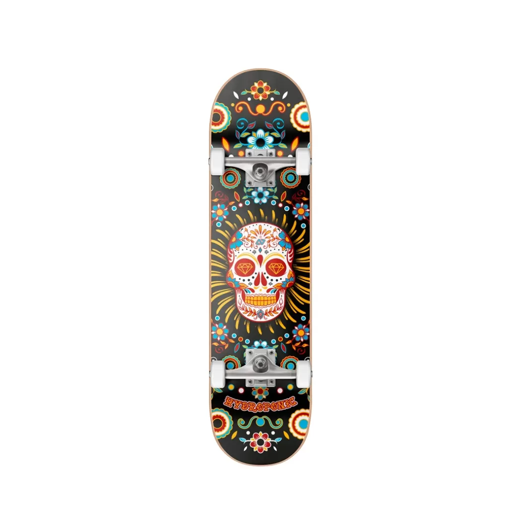 Clearance Complete Skate Mexican Skull Black Size 7,25