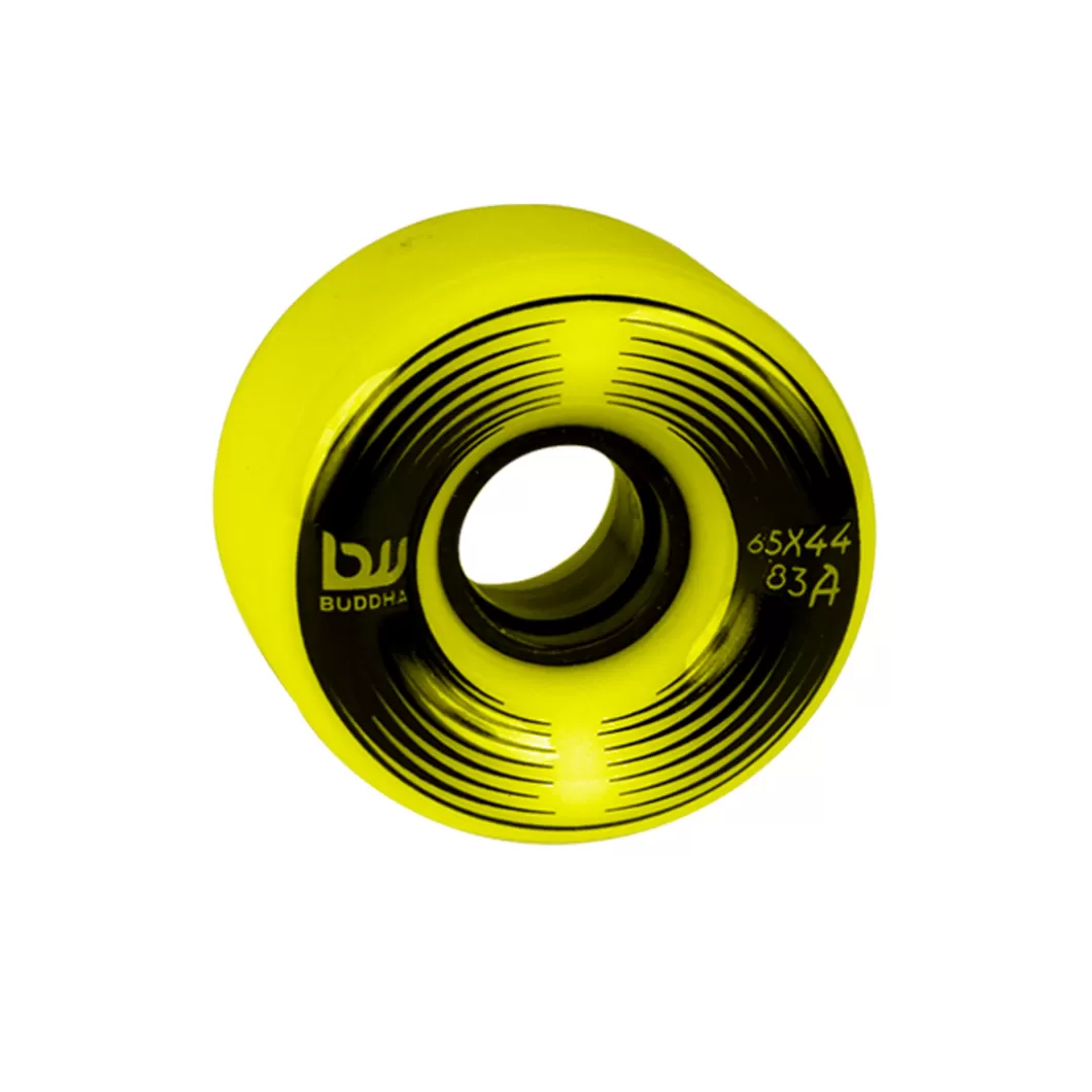 Fashion Cruiser / Surfskate Wheels Buddha Wheels Chakra Yellow Cruiser Wheels