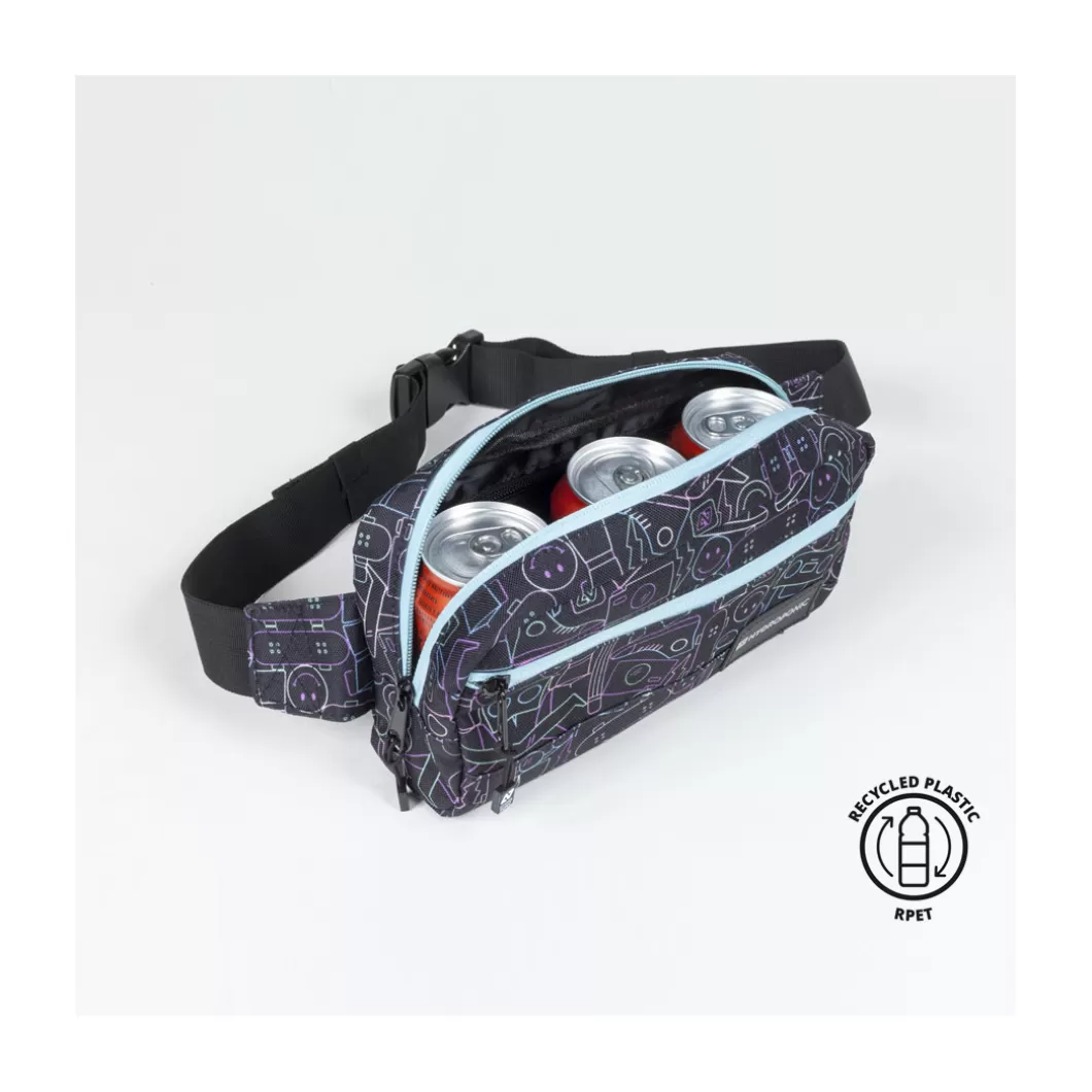 Discount Fanny Cooler Black Smiley Fanny Packs