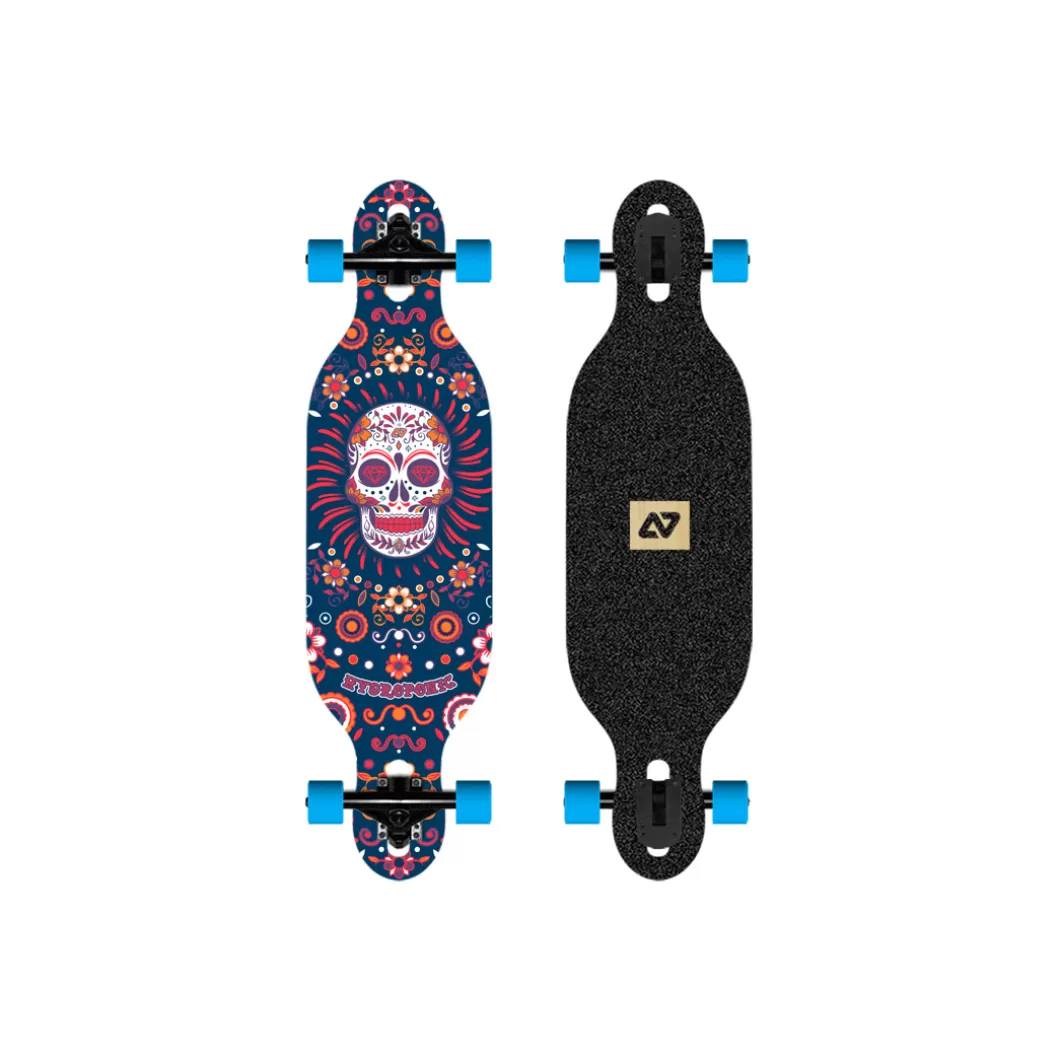 Store Kids Longboard Dt Kids Mexican Skull Purple Drop-Through