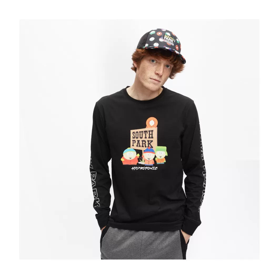 Clearance Long Sleeve T-Shirt South Park Gang Black Adult Long Sleeve Tees