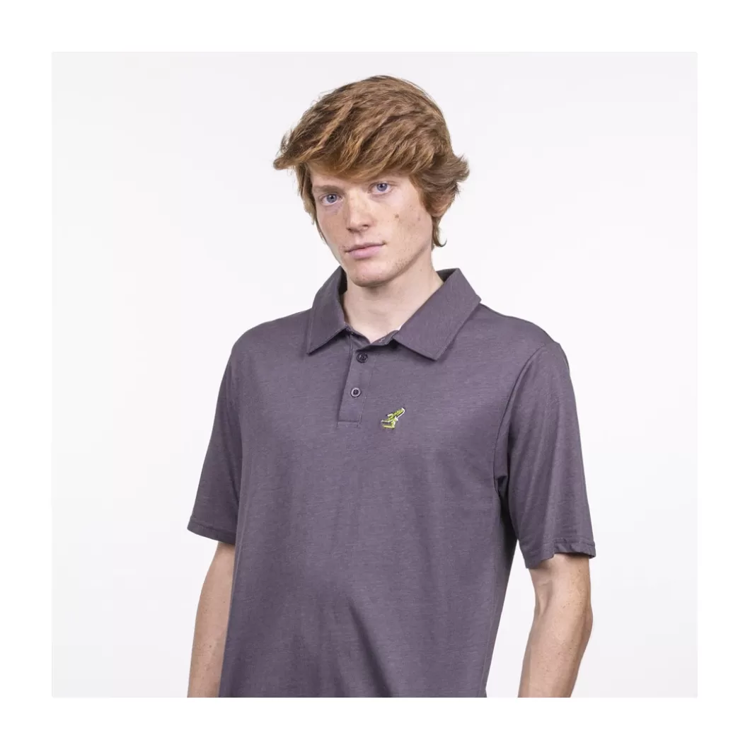 New Polo Shirt Push Used Charcoal Adult Shirts