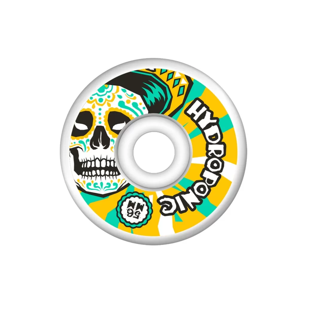 Cheap Skate Wheels Mexican Skull 2.0 Yellow 56 Mm Size 56 Mm