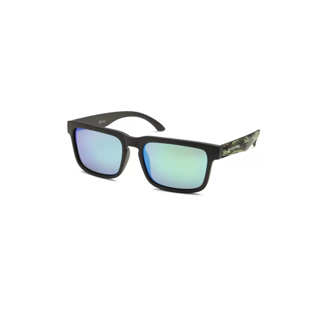 Best Sale Sunglasses Ew Mersey Black / Camo + Green Mirror Sunglasses