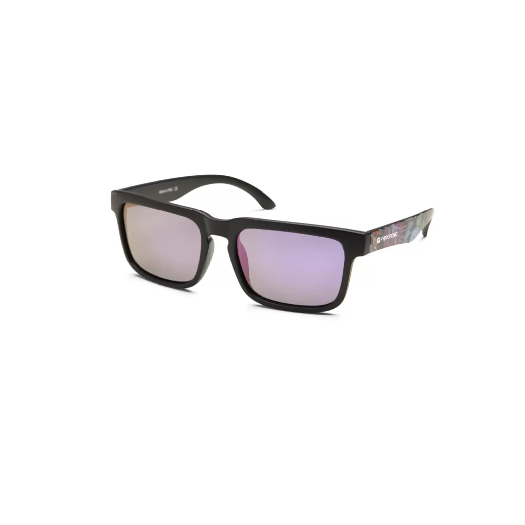 Hot Sunglasses Ew Mersey Black / Tropical + Violet Mirror Sunglasses