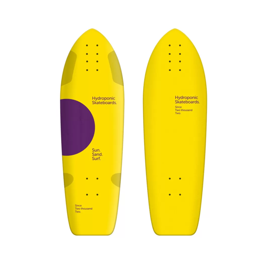 Cheap Surfskate / Cruiser Deck Square 33'' Lunar Yellow / Purple Skate Cruiser Decks