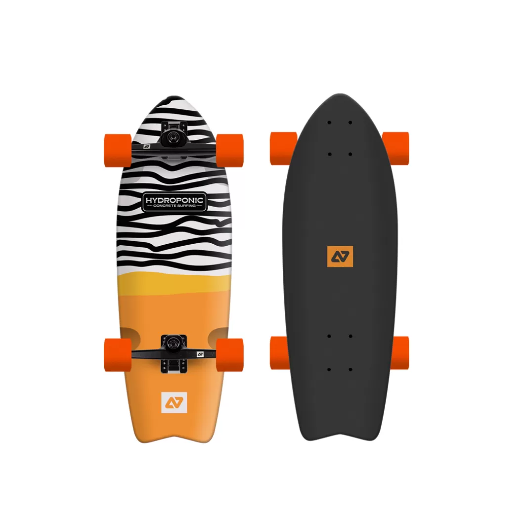 Flash Sale Surfskate Fish 28'' Concrete Orange Surfskate Completes