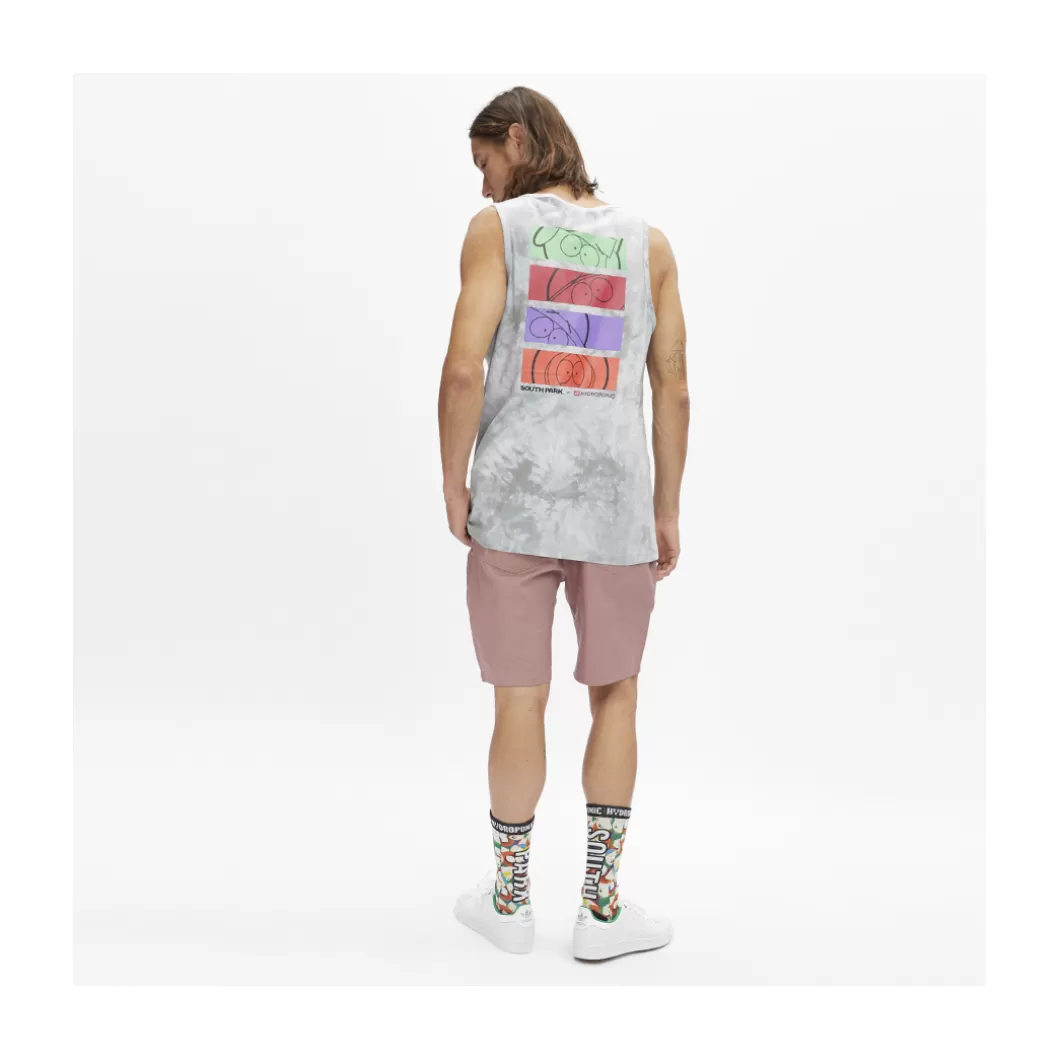 Sale Tank Top South Park Stack Tie Dye Grey Adult Tank Tops