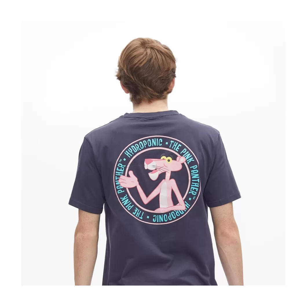 New T-Shirt Pink Circle Navy Adult T-Shirts