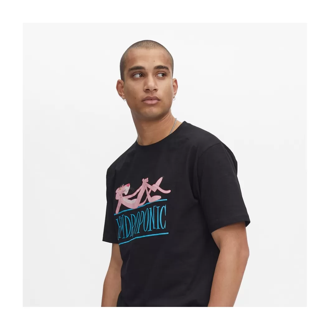 Shop T-Shirt Pink Laidback Black Adult T-Shirts