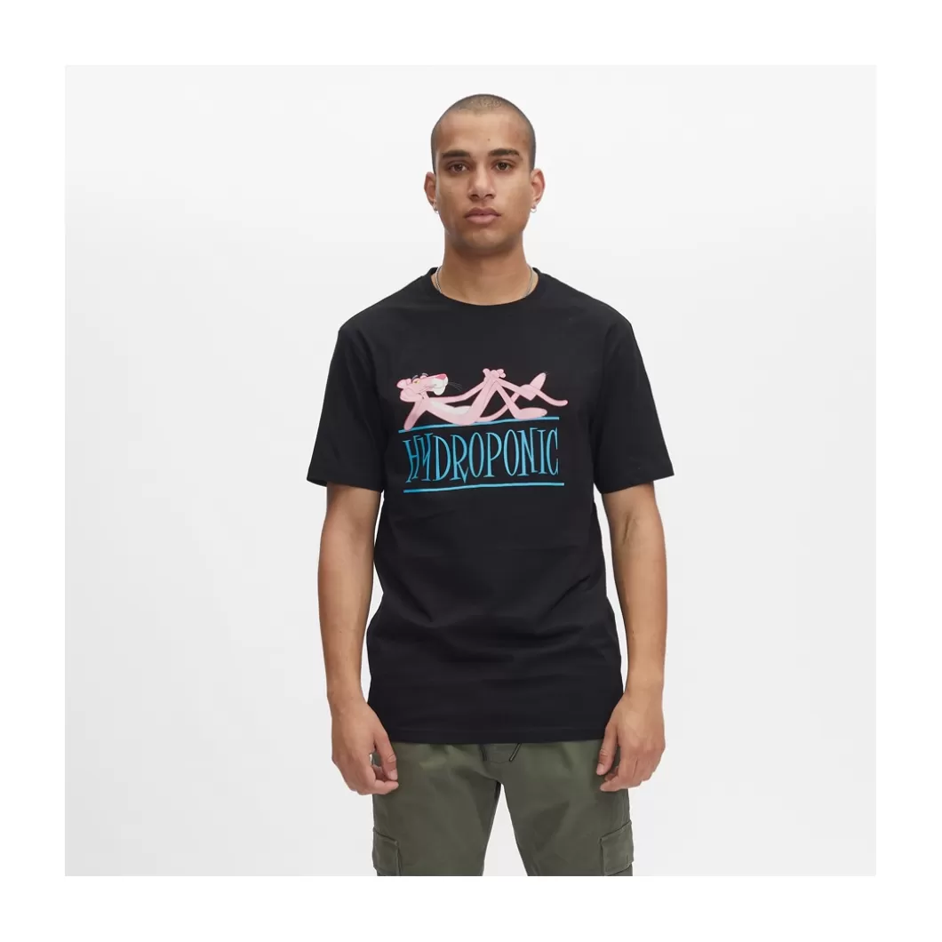 Shop T-Shirt Pink Laidback Black Adult T-Shirts