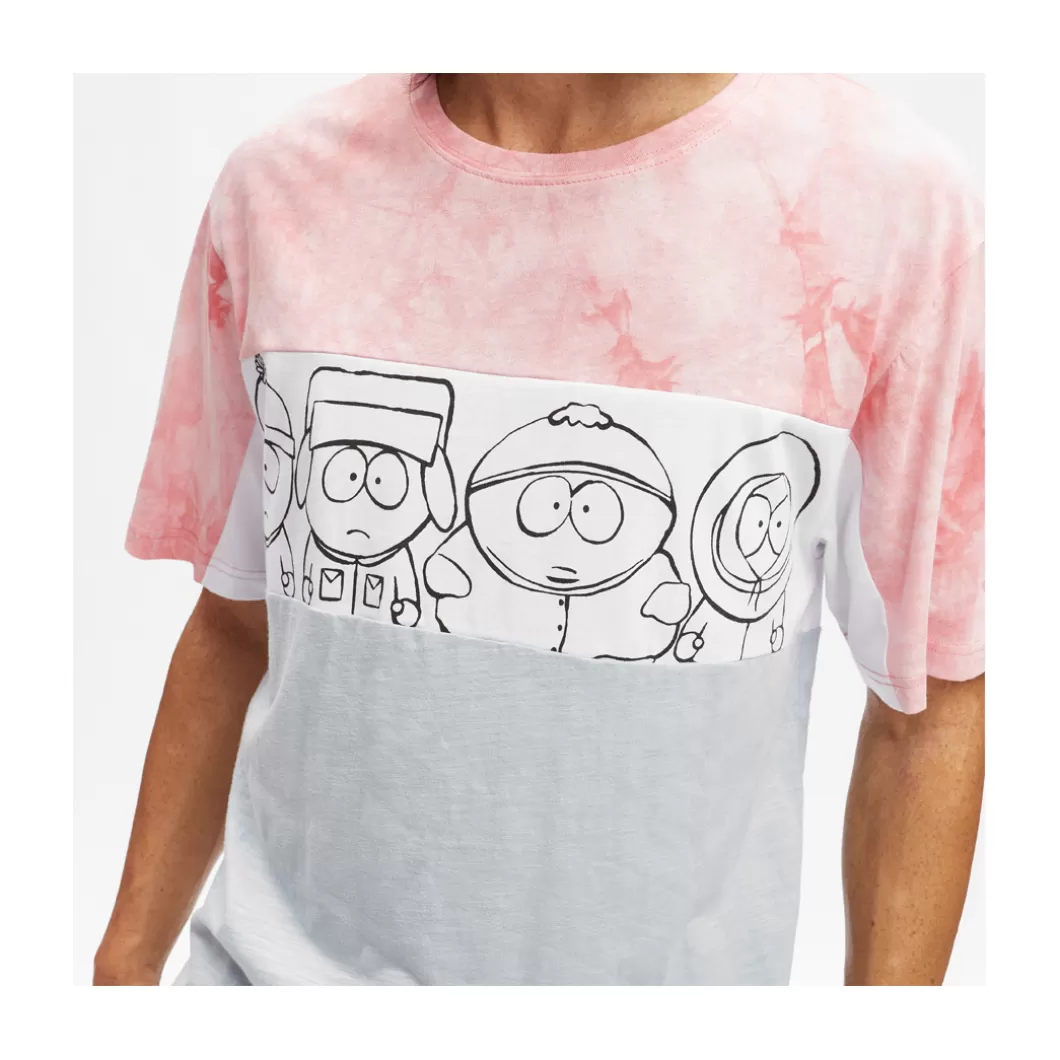 Store T-Shirt South Park Slot Tie Dye Pink / White / Blue Adult T-Shirts