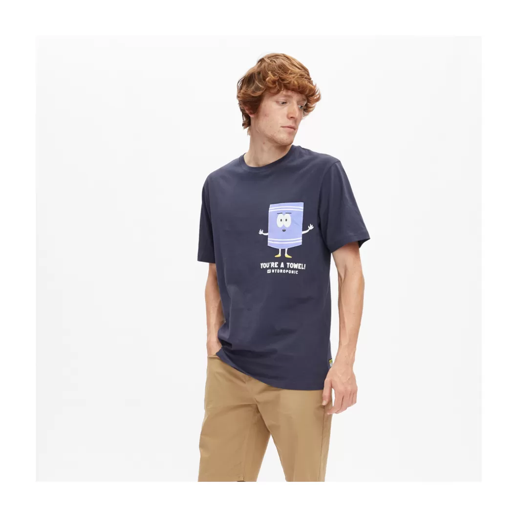 Discount T-Shirt South Park Towelie Navy Adult T-Shirts