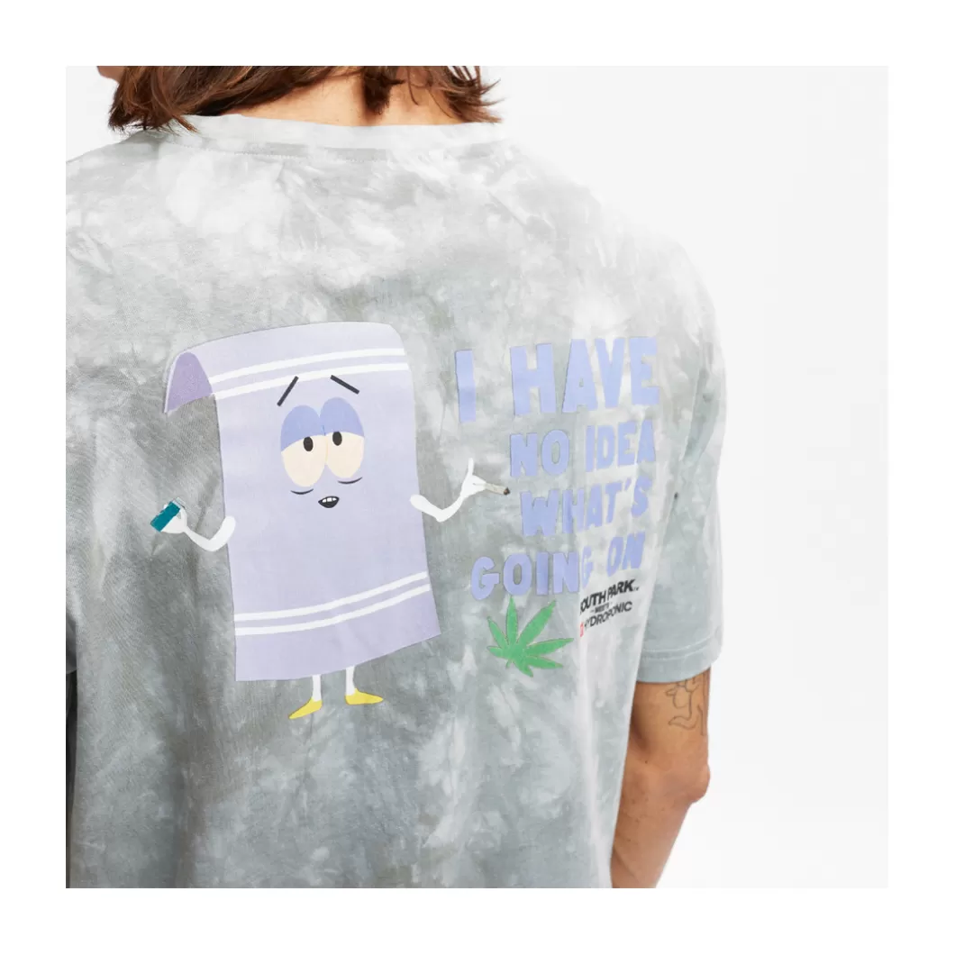 Flash Sale T-Shirt South Park Towelie Weed Tie Dye Grey Adult T-Shirts