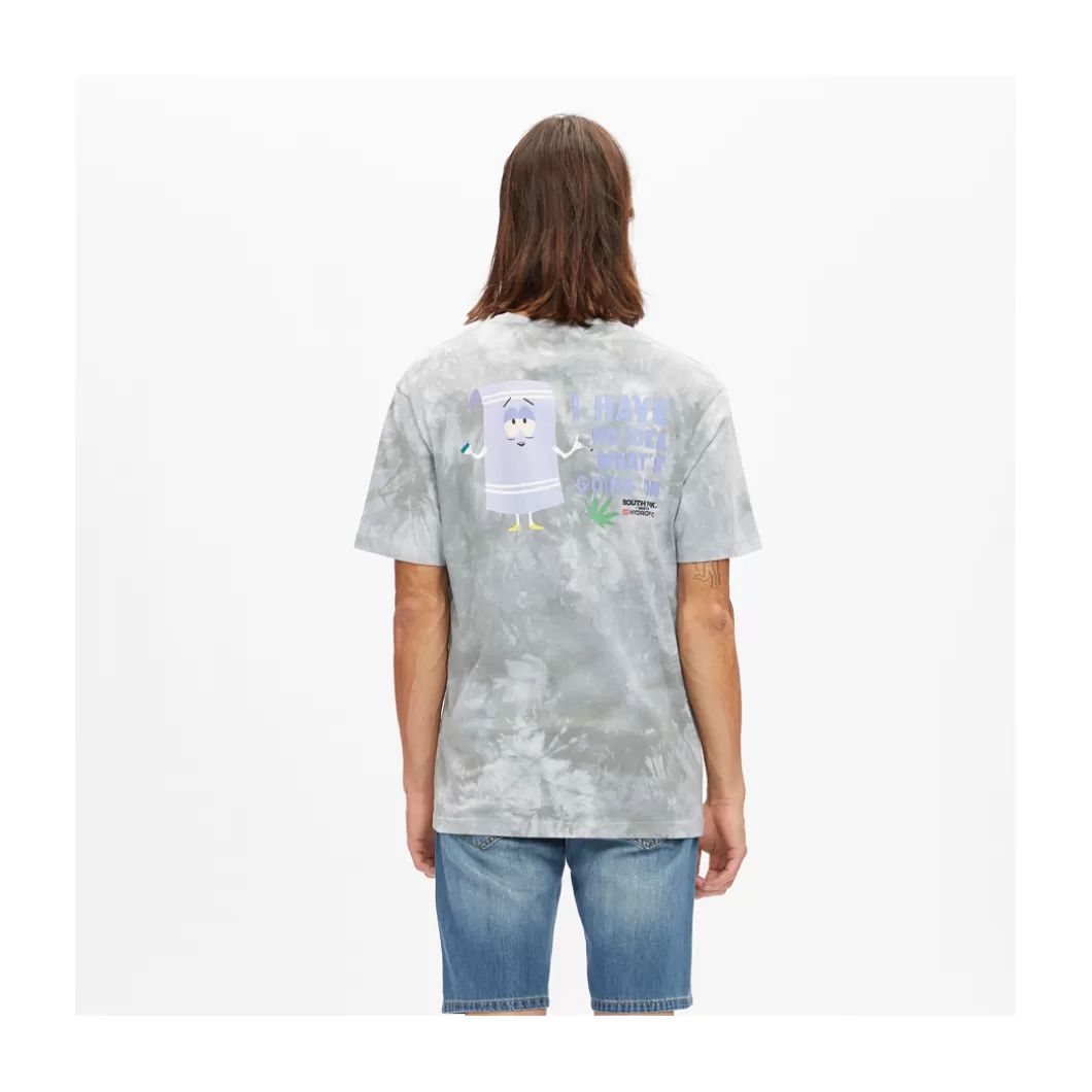 Flash Sale T-Shirt South Park Towelie Weed Tie Dye Grey Adult T-Shirts