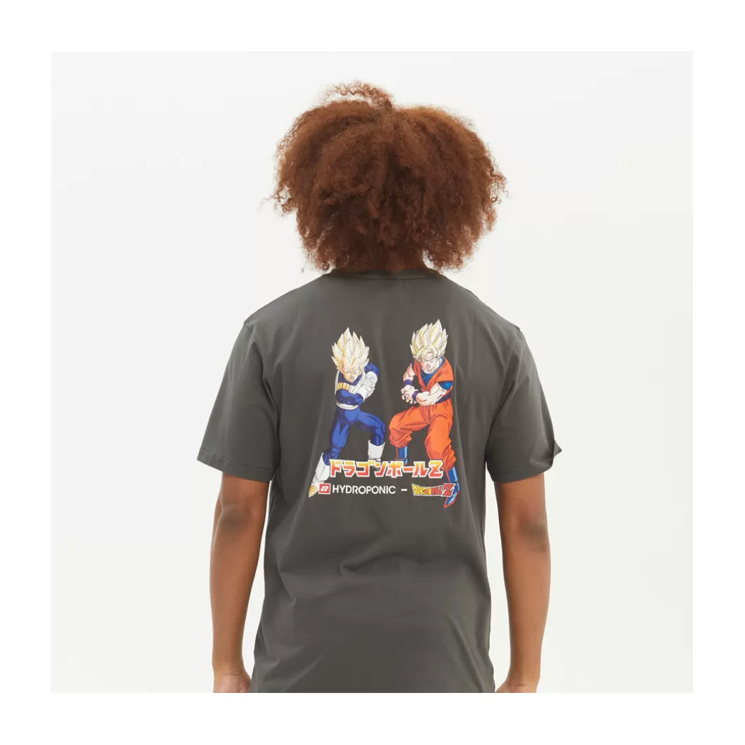 Fashion T-Shirt Youth Dbz Saiyan 2 Charcoal Youth T-Shirts Youth